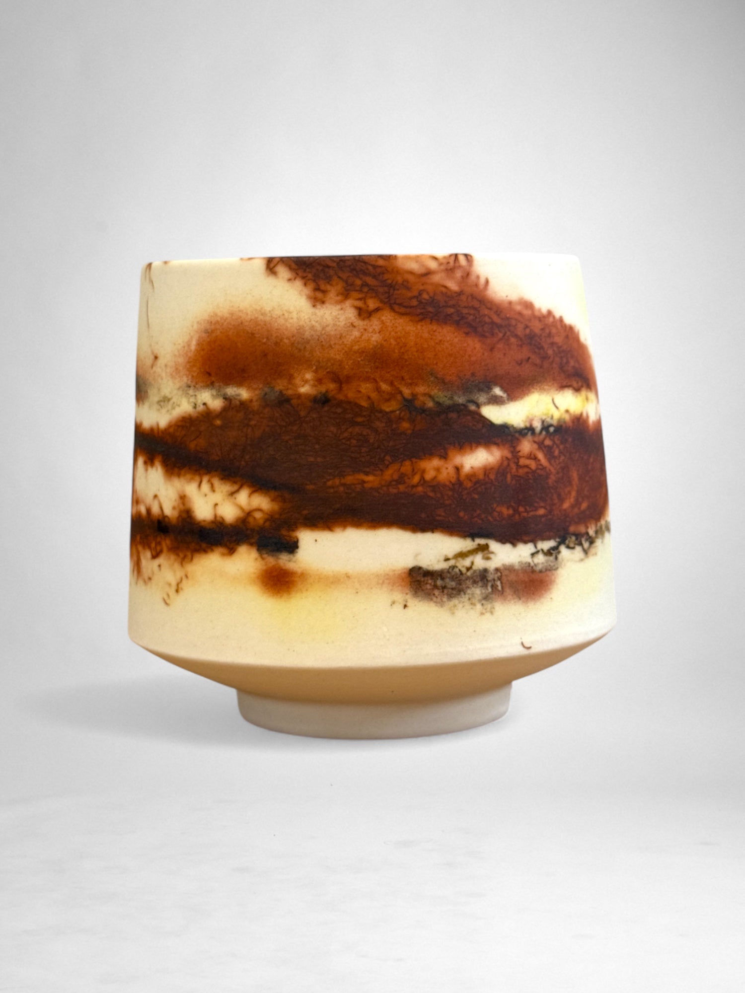 Saggar-Fired Porcelain Cup – Earthen Plum (1)