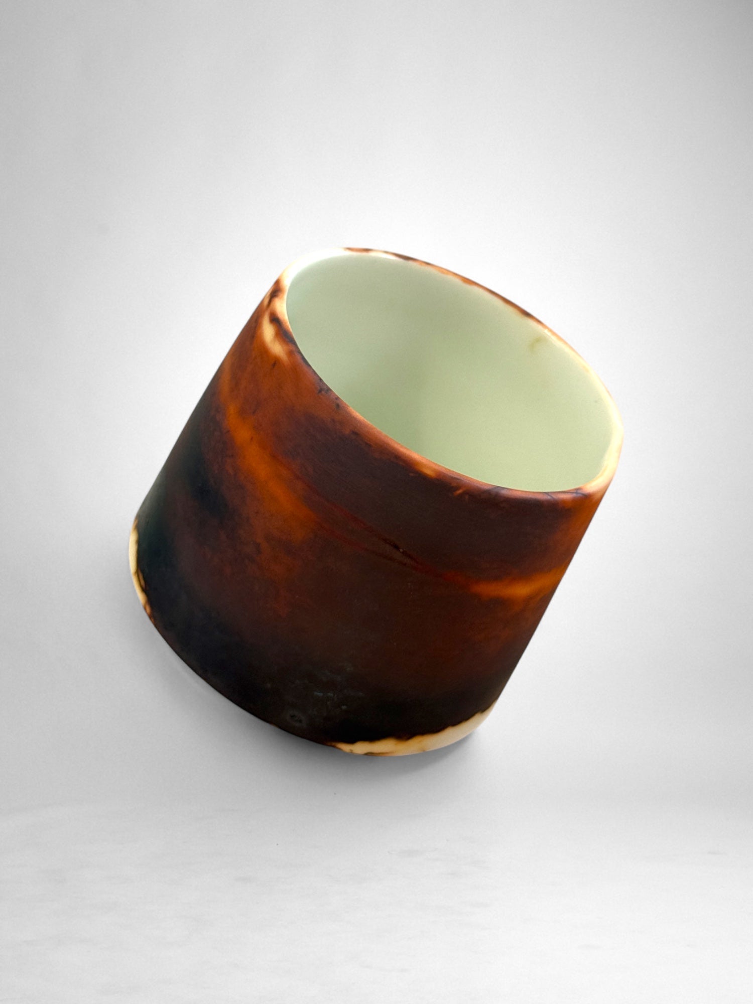 Saggar-Fired Porcelain Cup – Molten Horizon (3)