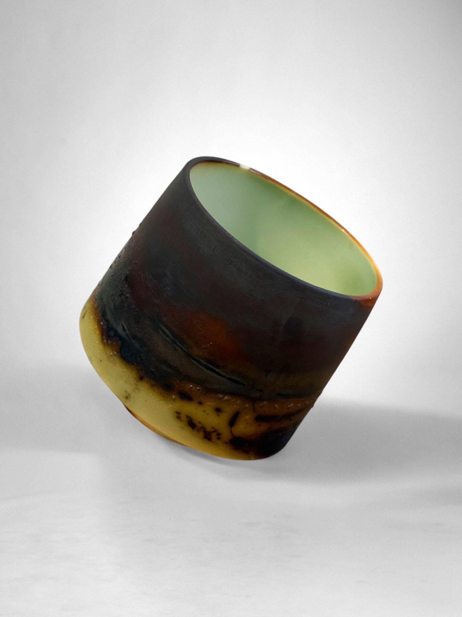 Saggar-Fired Porcelain Cup – One-of-a-Kind Series (1)