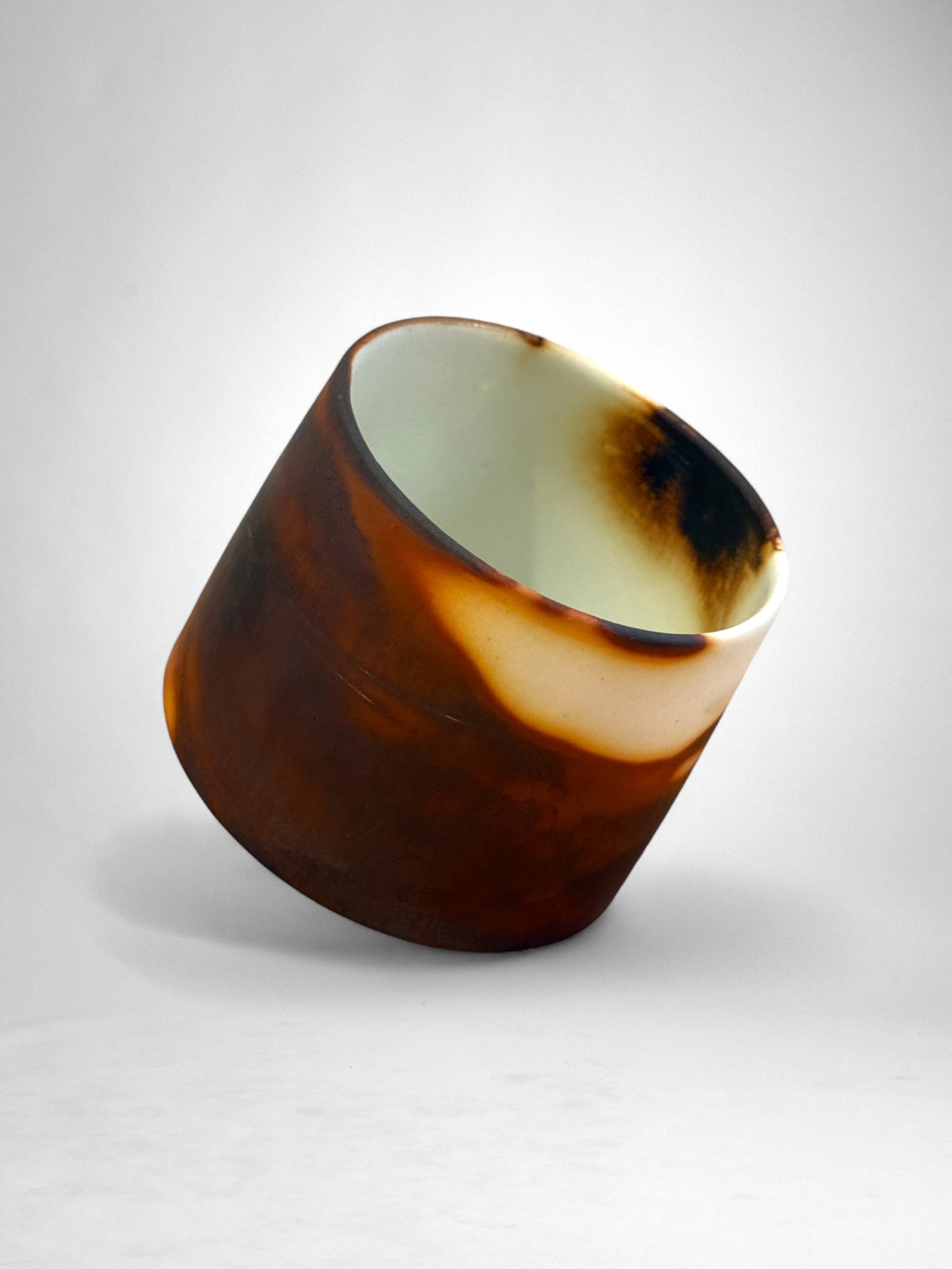 Saggar-Fired Porcelain Cup – One-of-a-Kind Series (4)