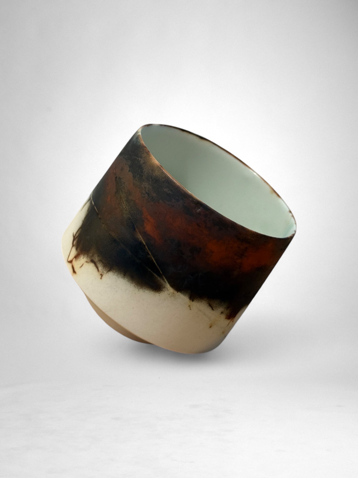 Saggar-Fired Porcelain Cup – Desert Dusk (3)