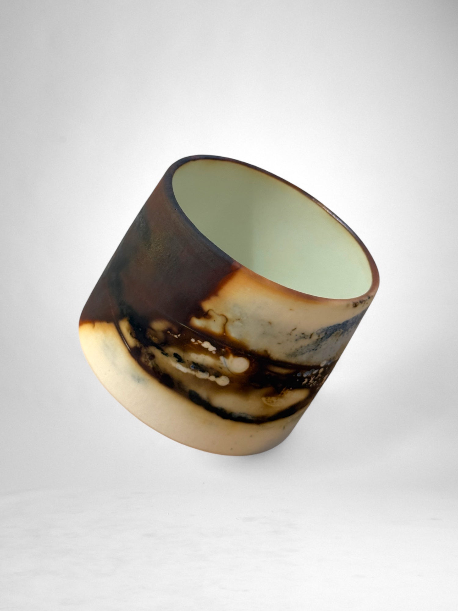 Saggar-Fired Porcelain Cup – One-of-a-Kind Series (5)