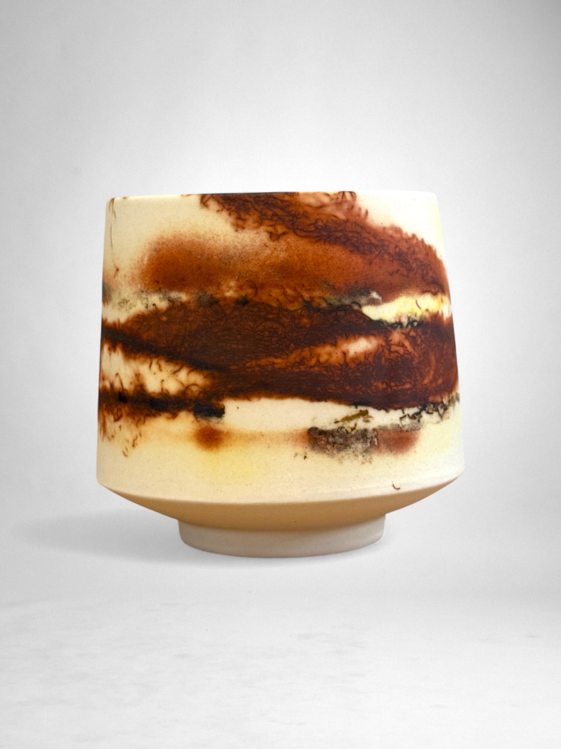 Saggar-Fired Porcelain Cup – Earthen Plum (1)