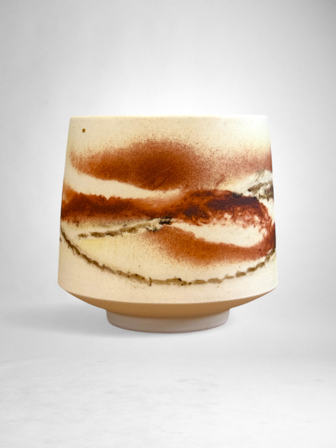 Saggar-Fired Porcelain Cup – Earthen Plum (1)