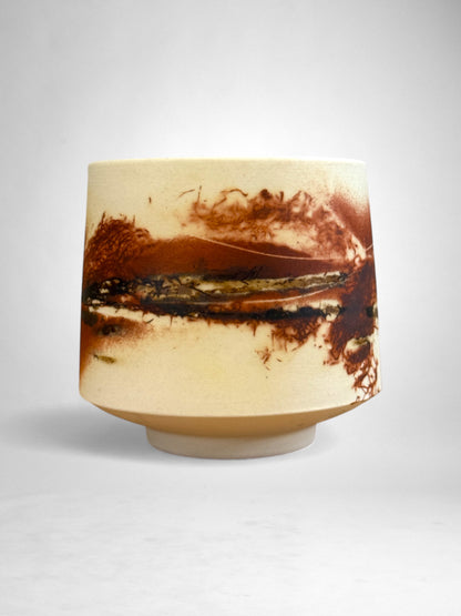 Saggar-Fired Porcelain Cup – Earthen Plum (3)