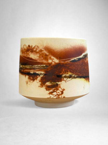 Saggar-Fired Porcelain Cup – Earthen Plum (3)