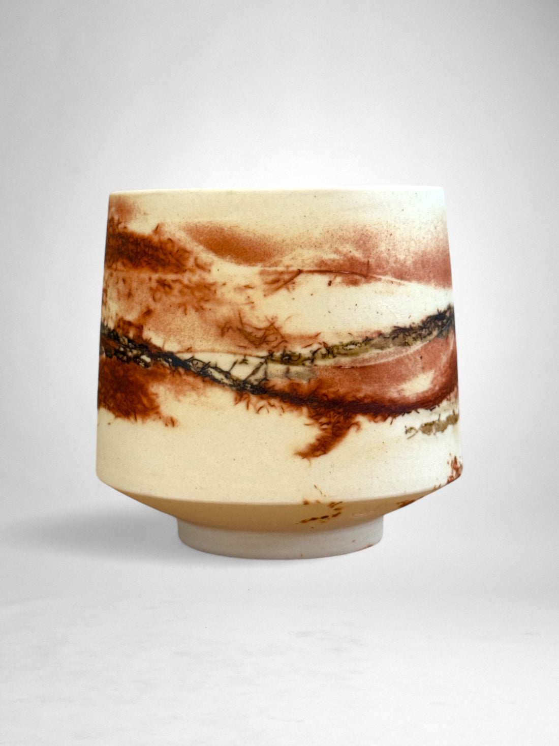 Saggar-Fired Porcelain Cup – Earthen Plum (4)
