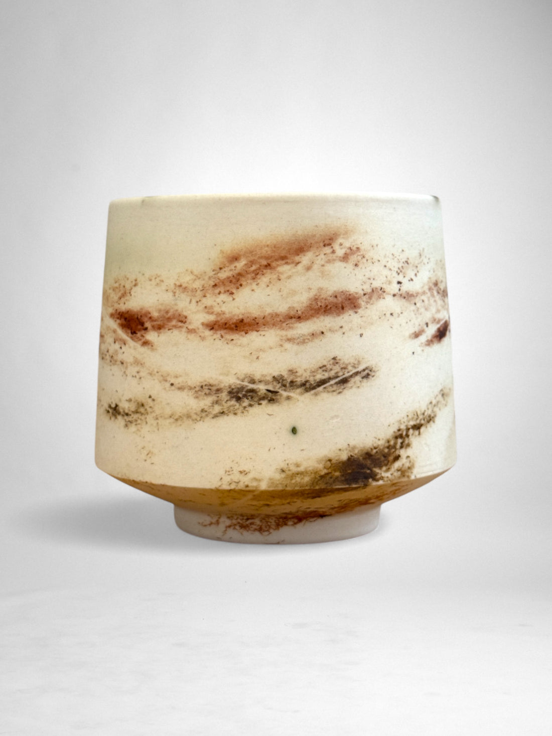 Saggar-Fired Porcelain Cup – Winter Veil (3)