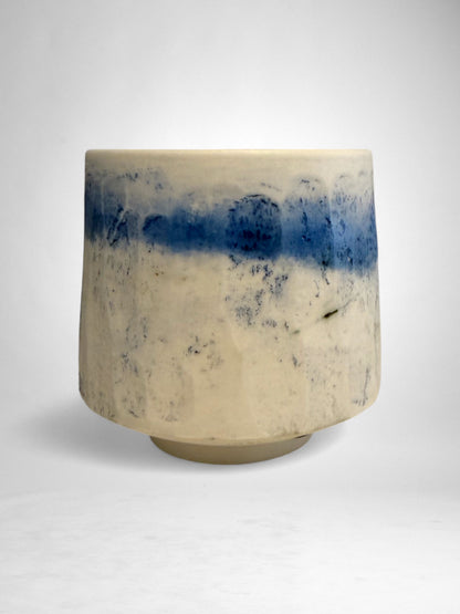 Saggar-Fired Porcelain Cup – Cobalt Mist (4)