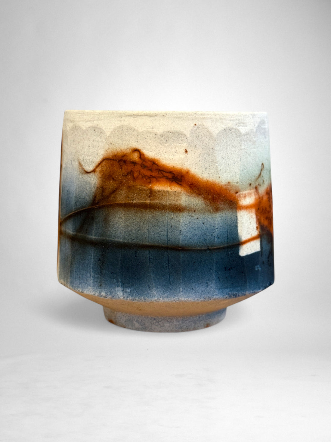 Saggar-Fired Porcelain Cup – Fallen Sky (1)