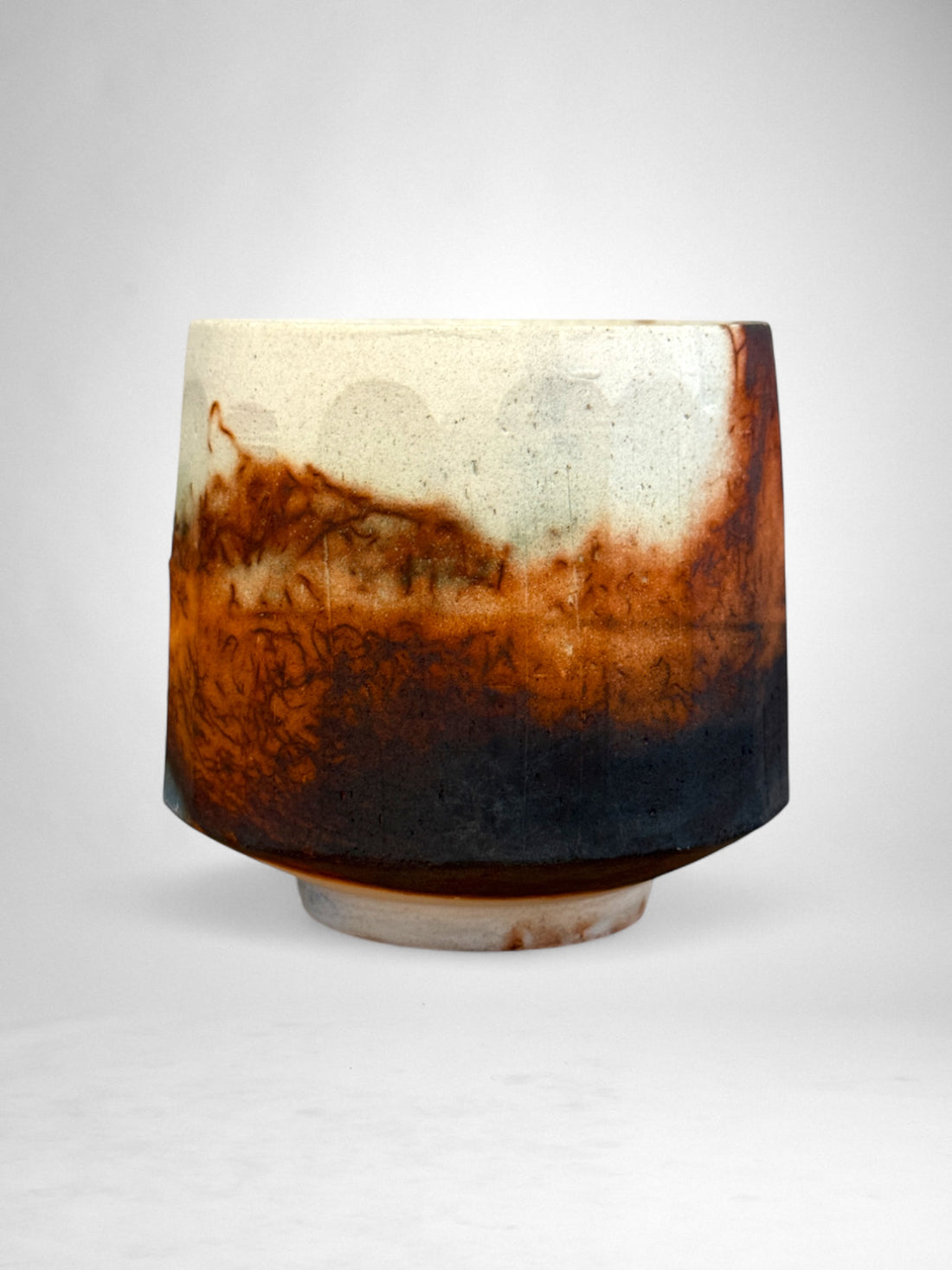 Saggar-Fired Porcelain Cup – Fallen Sky (1)