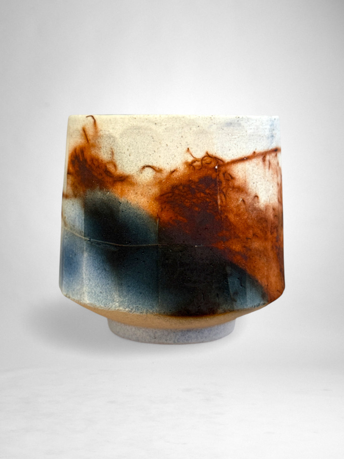 Saggar-Fired Porcelain Cup – Fallen Sky (2)