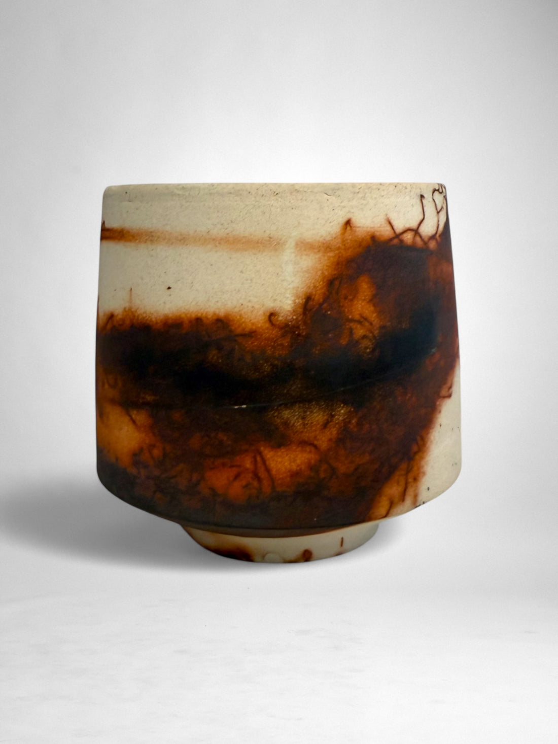 Saggar-Fired Porcelain Cup – Fallen Sky (3)