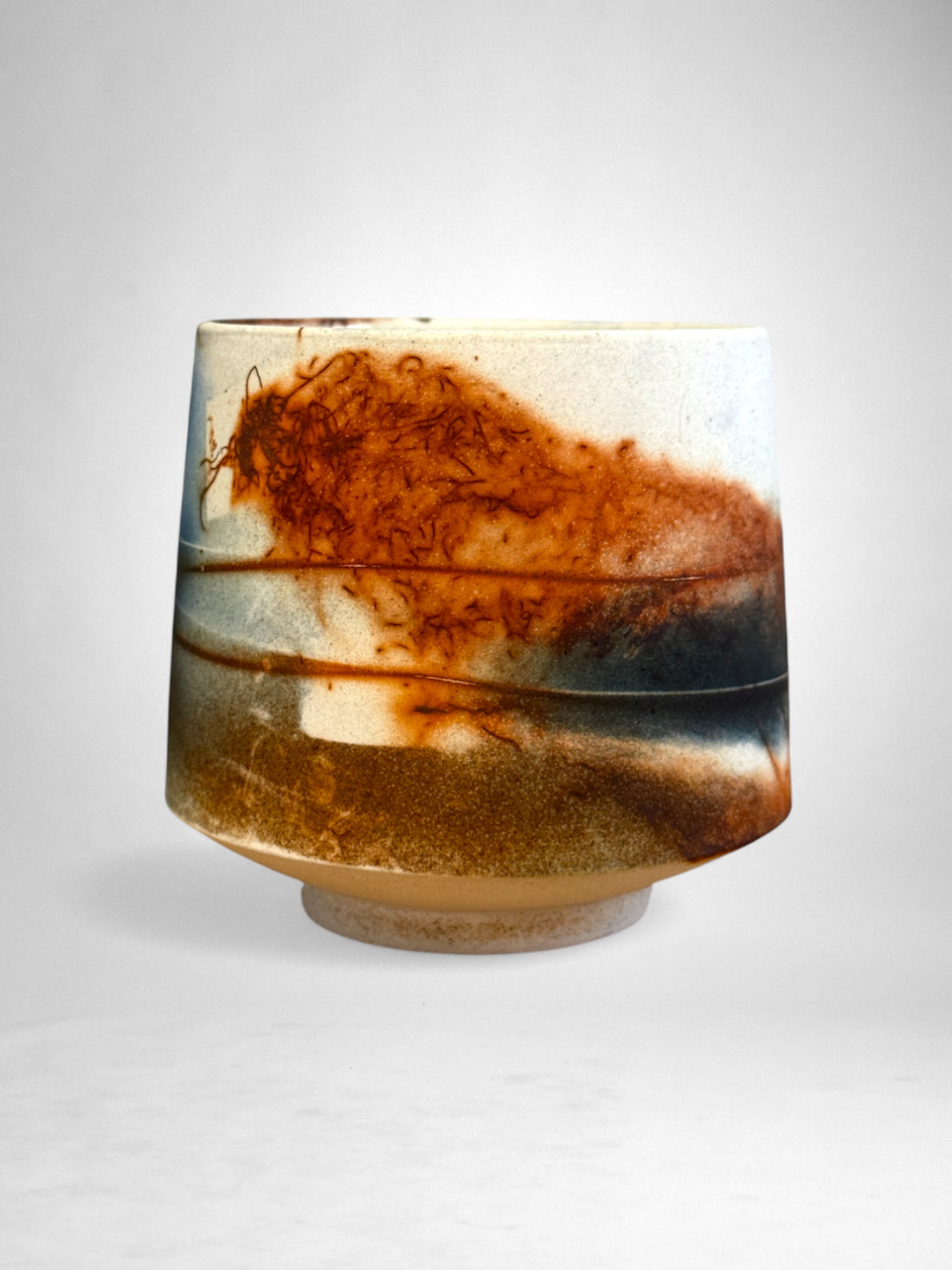 Saggar-Fired Porcelain Cup – Fallen Sky (4)