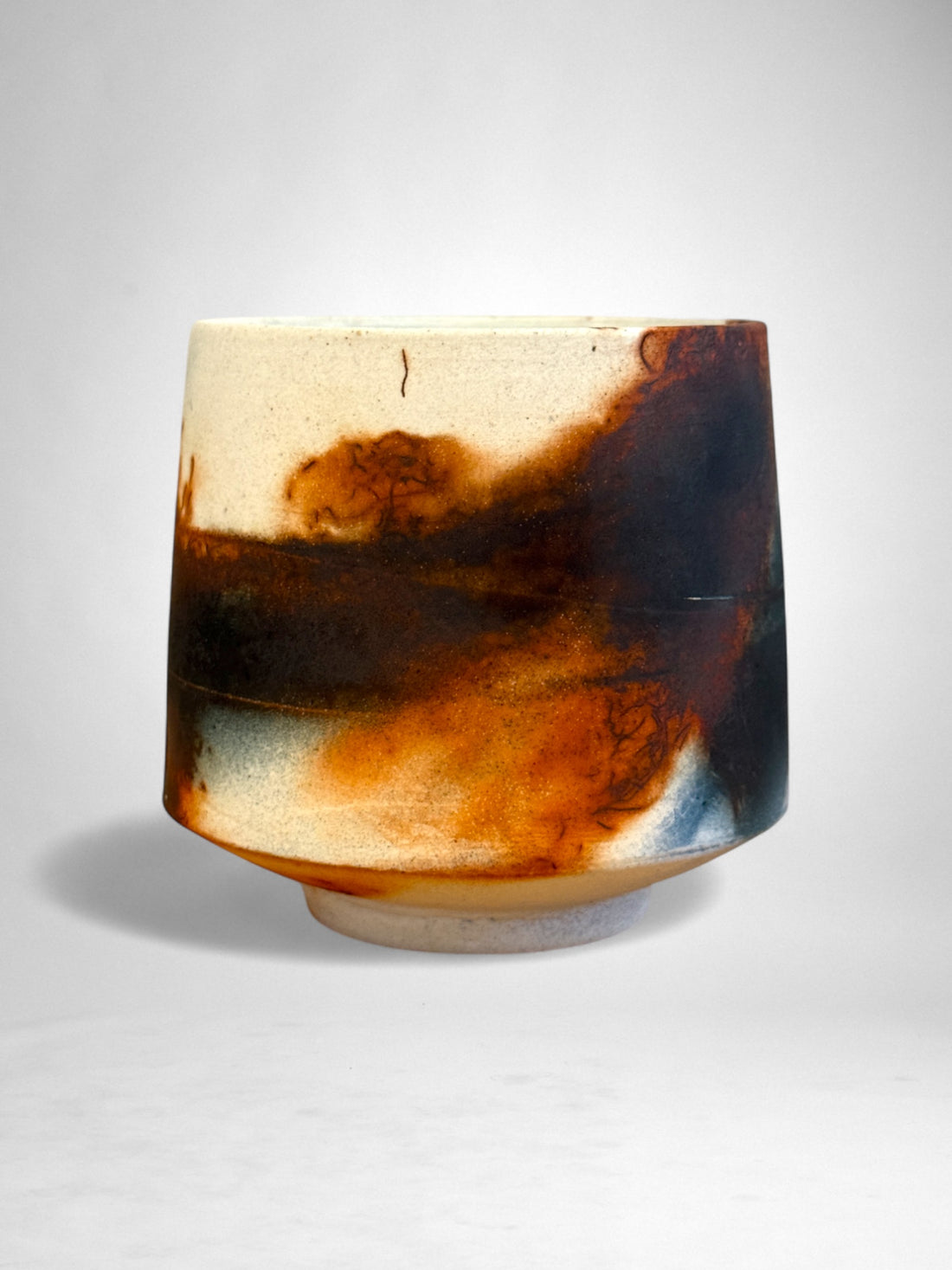 Saggar-Fired Porcelain Cup – Fallen Sky (4)