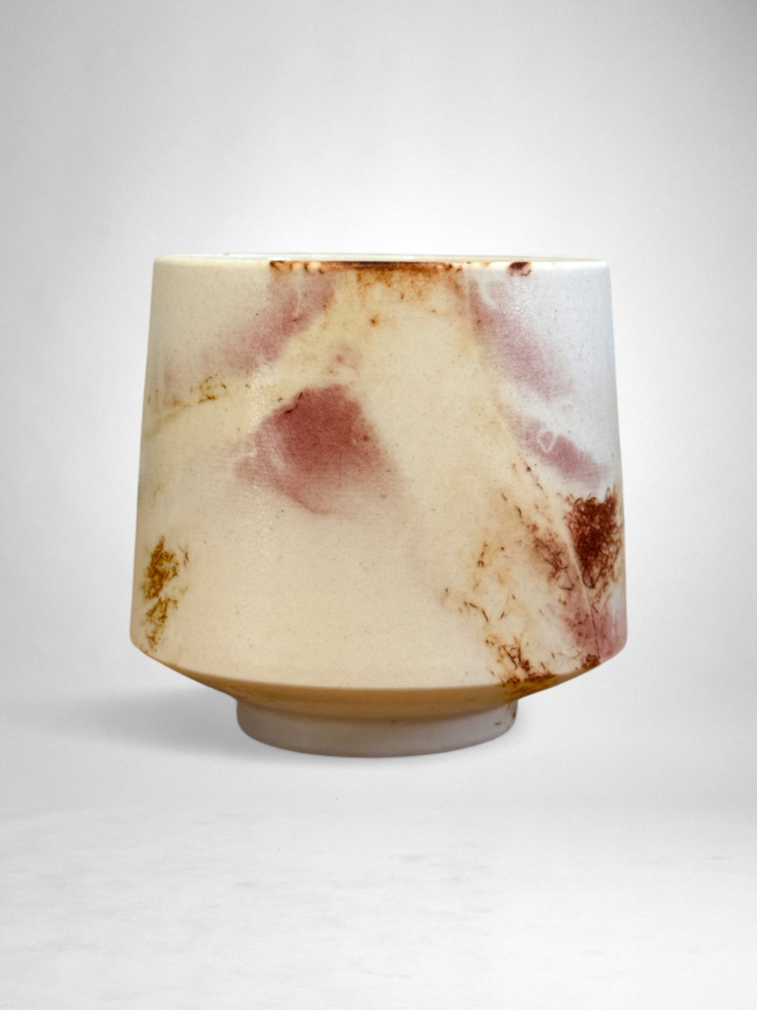 Saggar-Fired Porcelain Cup – Petal Flame (2)