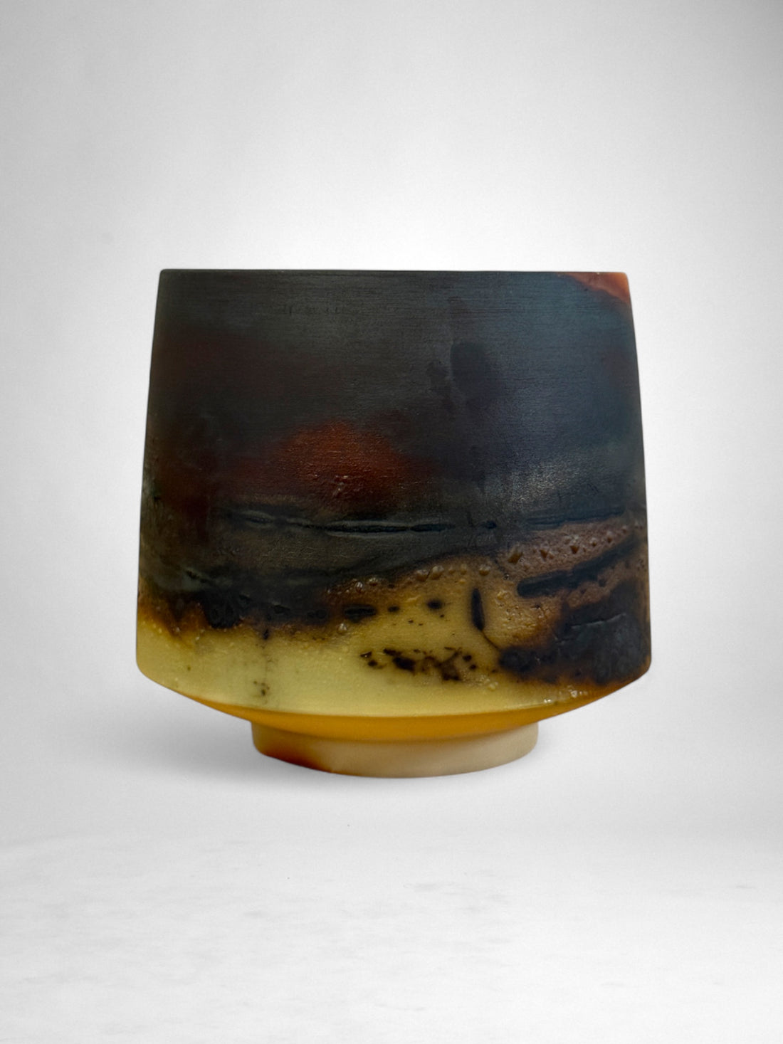 Saggar-Fired Porcelain Cup – One-of-a-Kind Series (1)