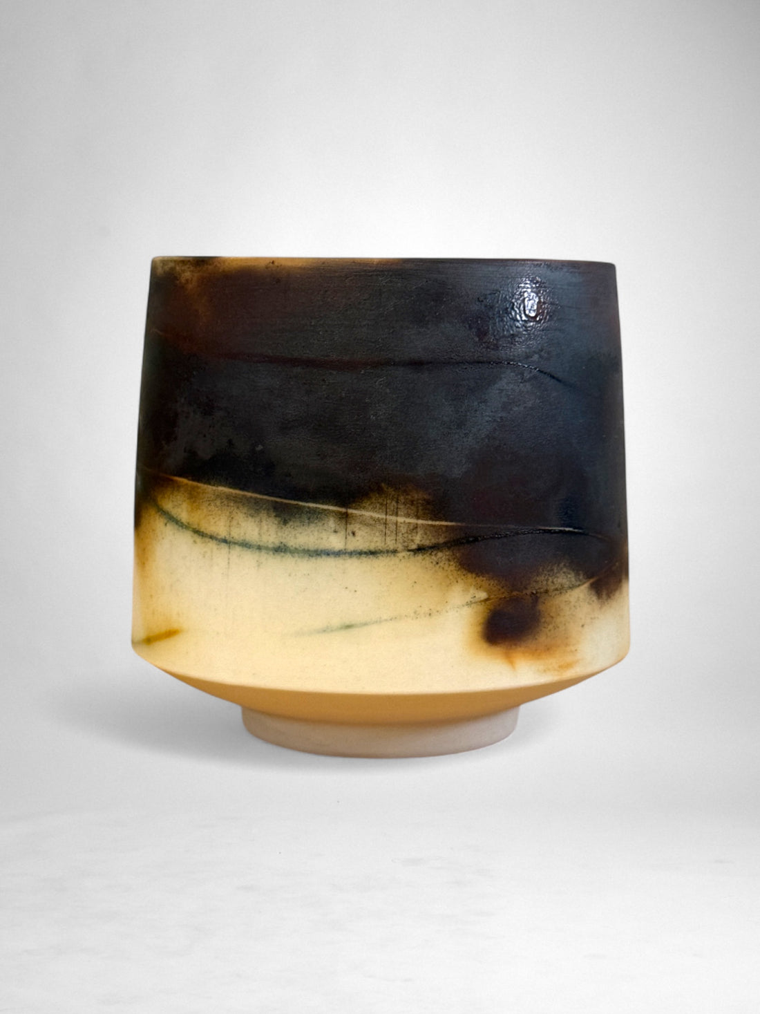 Saggar-Fired Porcelain Cup – One-of-a-Kind Series (2)