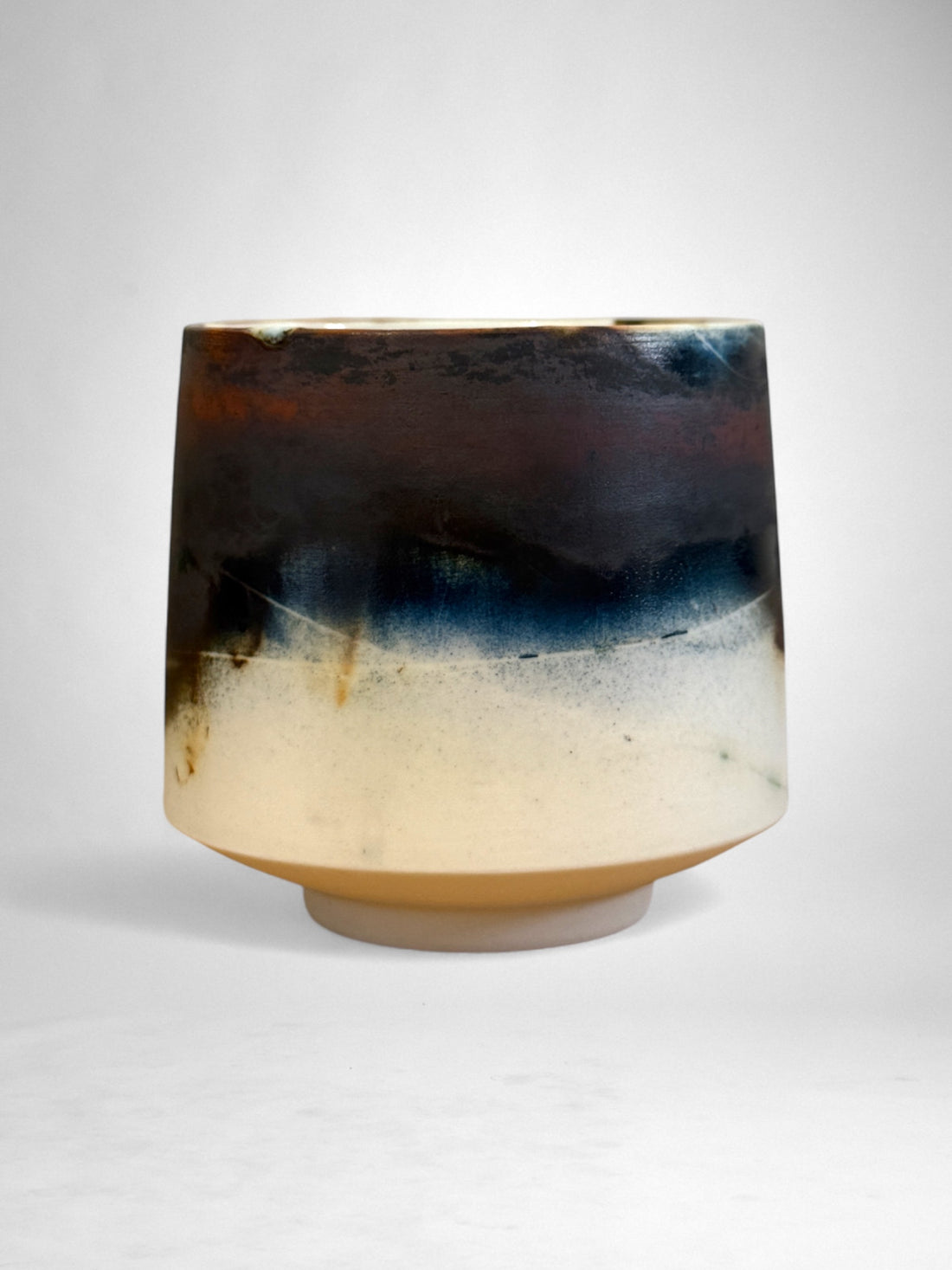 Saggar-Fired Porcelain Cup – One-of-a-Kind Series (2)