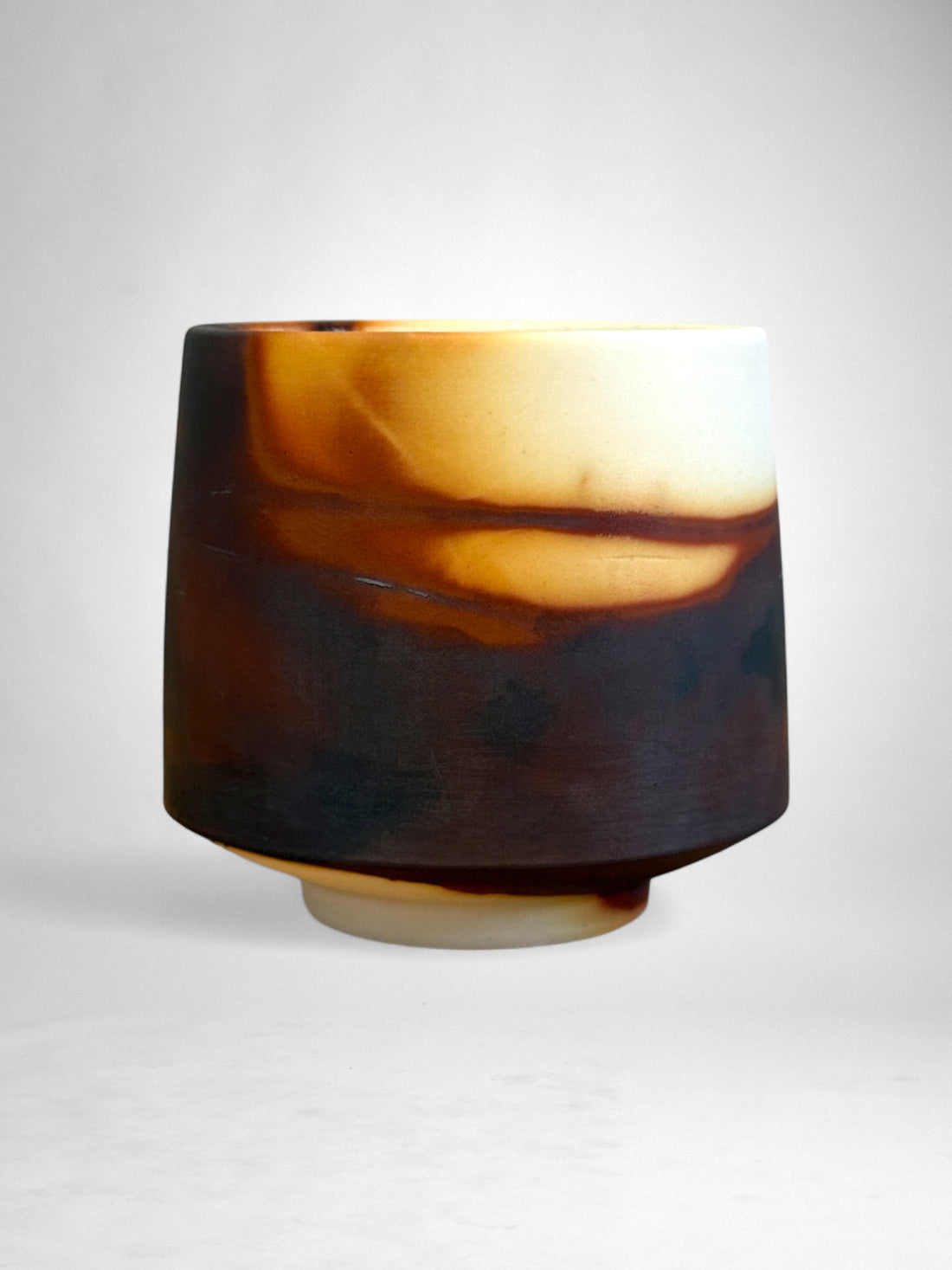 Saggar-Fired Porcelain Cup – One-of-a-Kind Series (3)