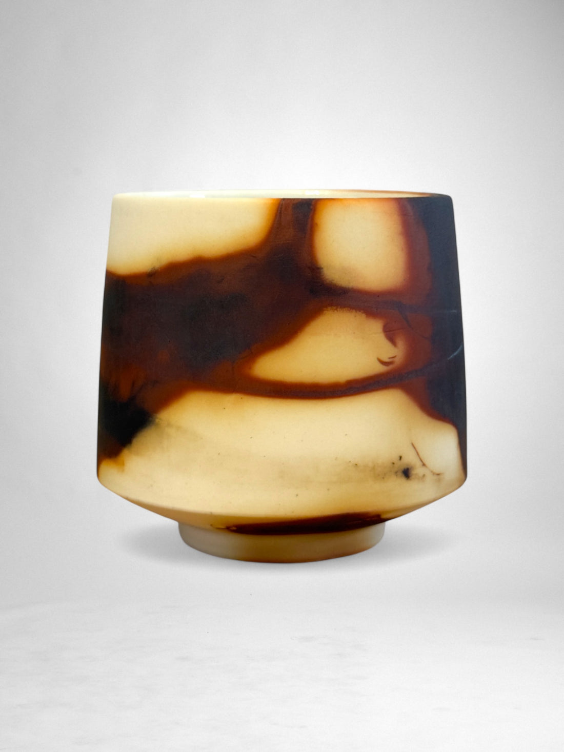 Saggar-Fired Porcelain Cup – One-of-a-Kind Series (3)