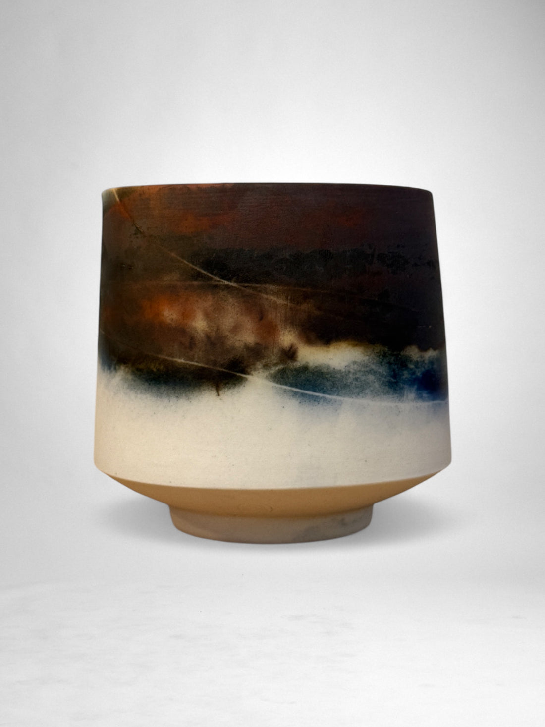 Saggar-Fired Porcelain Cup – Desert Dusk (4)