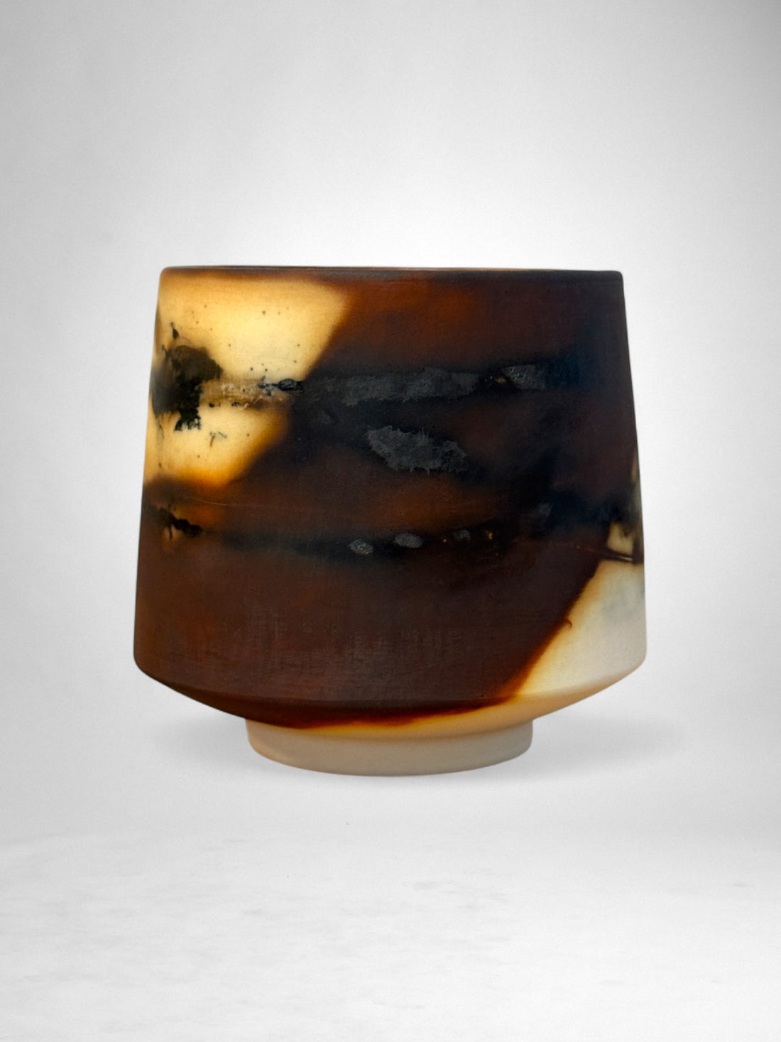 Saggar-Fired Porcelain Cup – One-of-a-Kind Series (5)