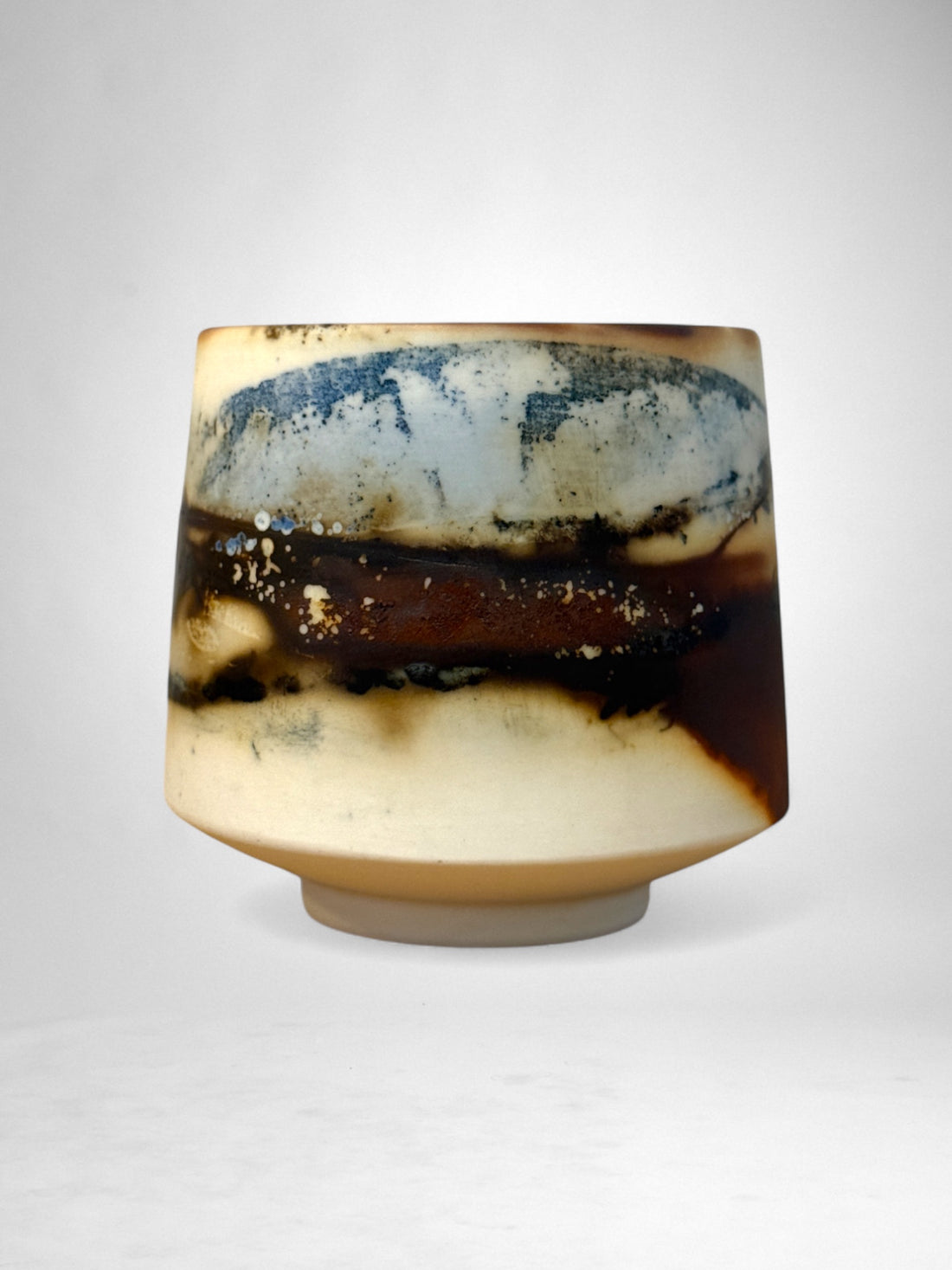 Saggar-Fired Porcelain Cup – One-of-a-Kind Series (5)