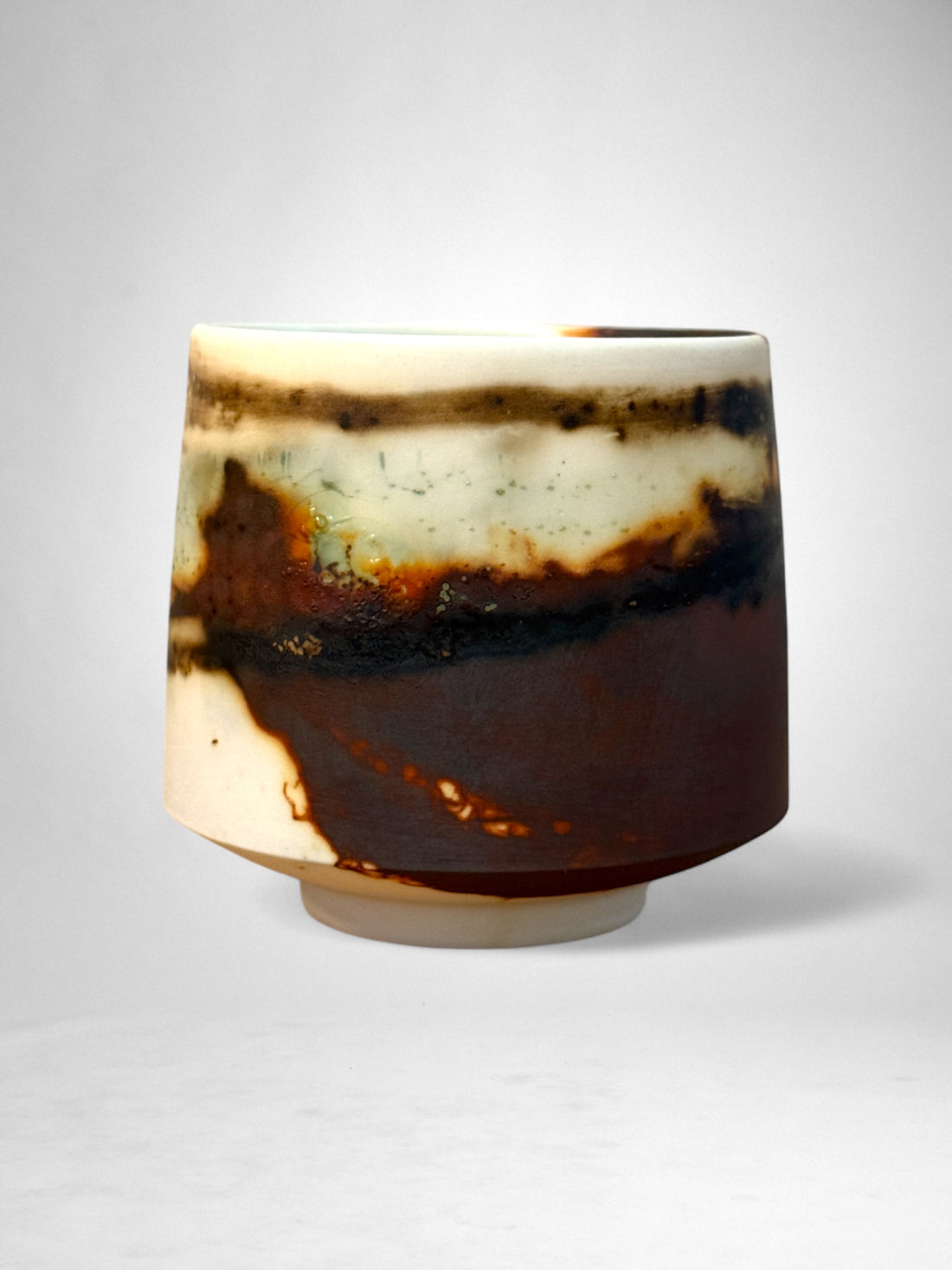 Saggar-Fired Porcelain Cup – One-of-a-Kind Series (7)