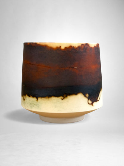 Saggar-Fired Porcelain Cup – Molten Horizon (4)