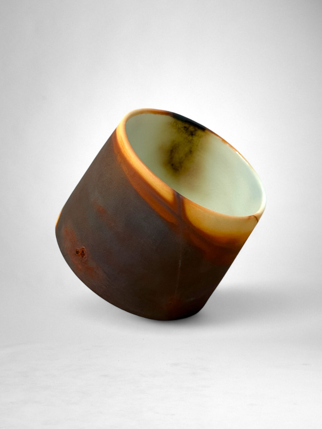 Saggar-Fired Porcelain Cup – One-of-a-Kind Series (8)