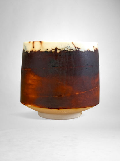 Saggar-Fired Porcelain Cup – Indigo Horizon (3)