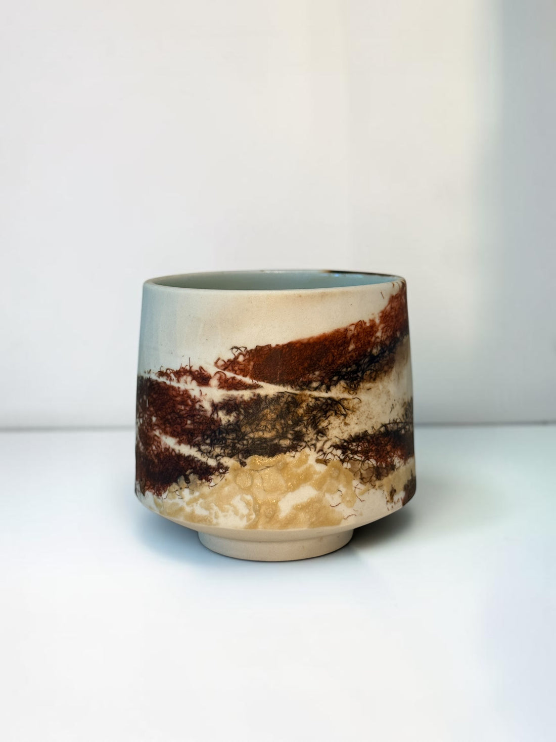 John Mac Signature Saggar Cup – Fractured Earth