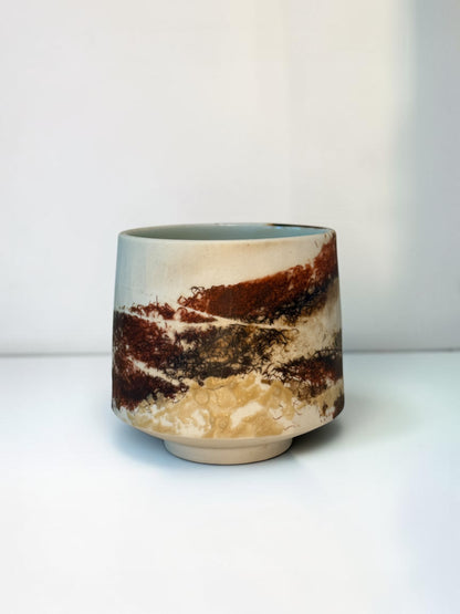 John Mac Signature Saggar Cup – Fractured Earth