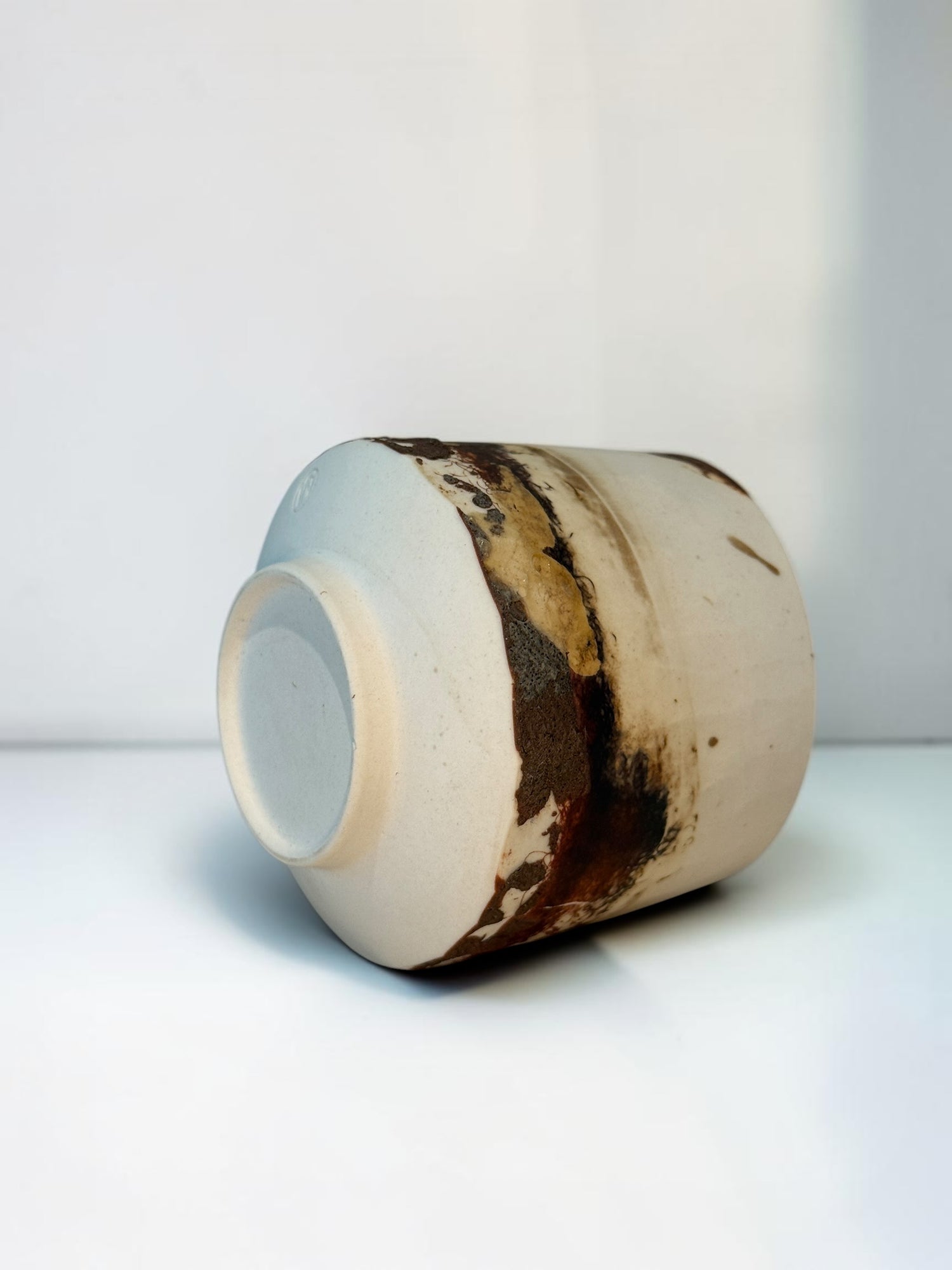 John Mac Signature Saggar Cup – Fractured Earth