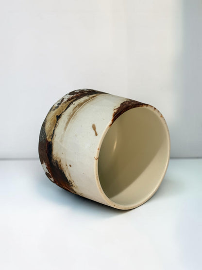 John Mac Signature Saggar Cup – Fractured Earth