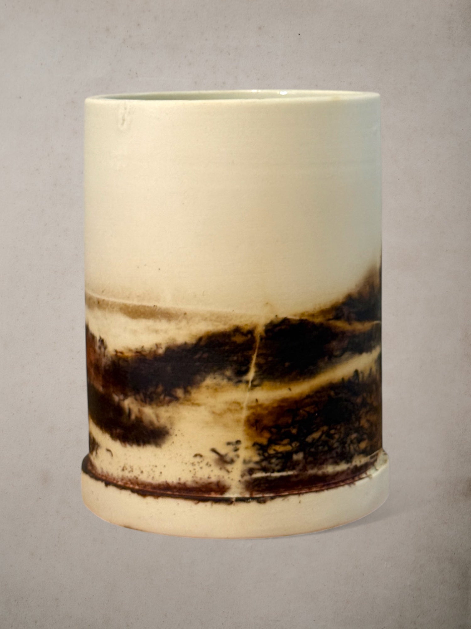 Handmade Porcelain Saggar-Fired Vases (Set 2)