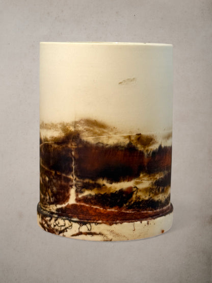 Handmade Porcelain Saggar-Fired Vases (Set 2)