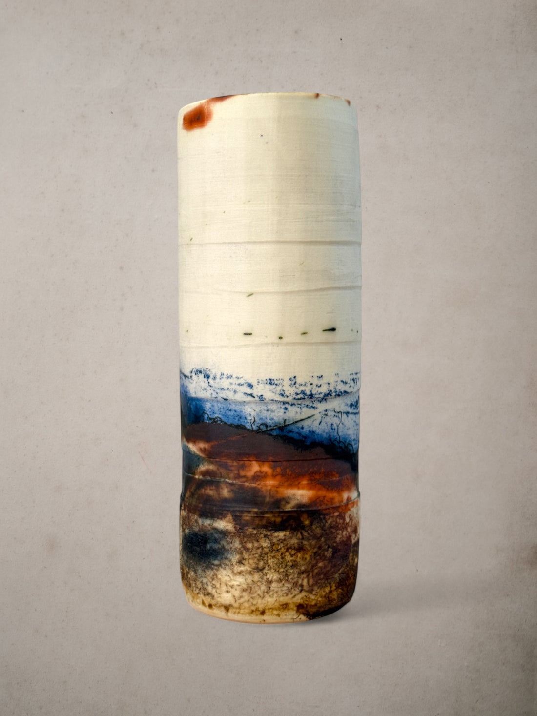 Handmade Porcelain Saggar-Fired Vase (9)