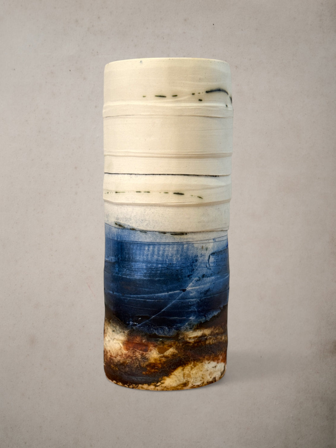 Handmade Porcelain Saggar-Fired Vase (10)