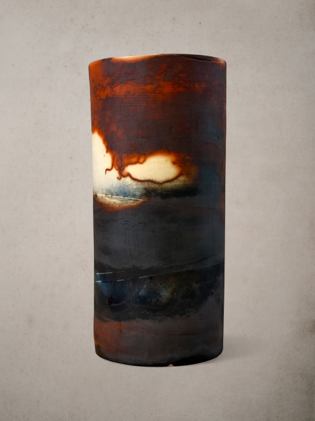 Handmade Porcelain Saggar-Fired Vase (3)