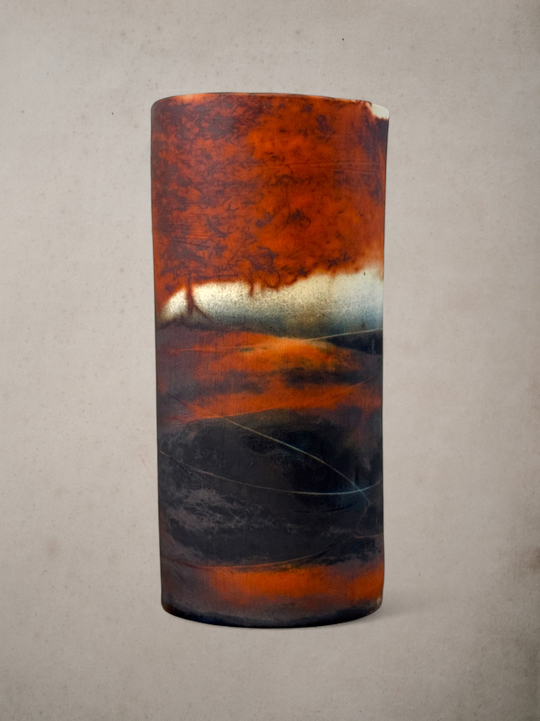 Handmade Porcelain Saggar-Fired Vase (3)
