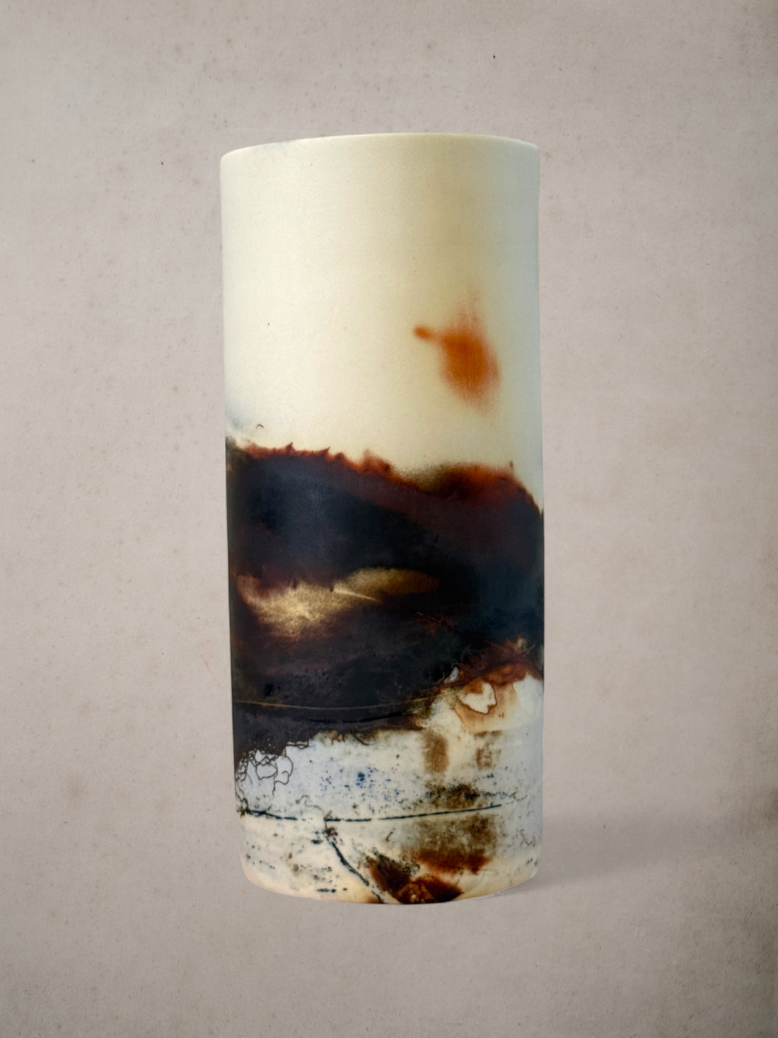 Handmade Porcelain Saggar-Fired Vase (4)