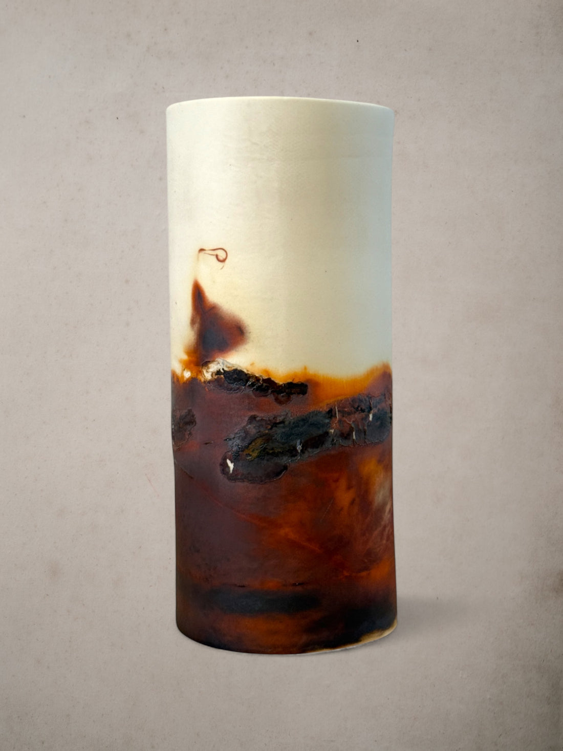 Handmade Porcelain Saggar-Fired Vase (5)