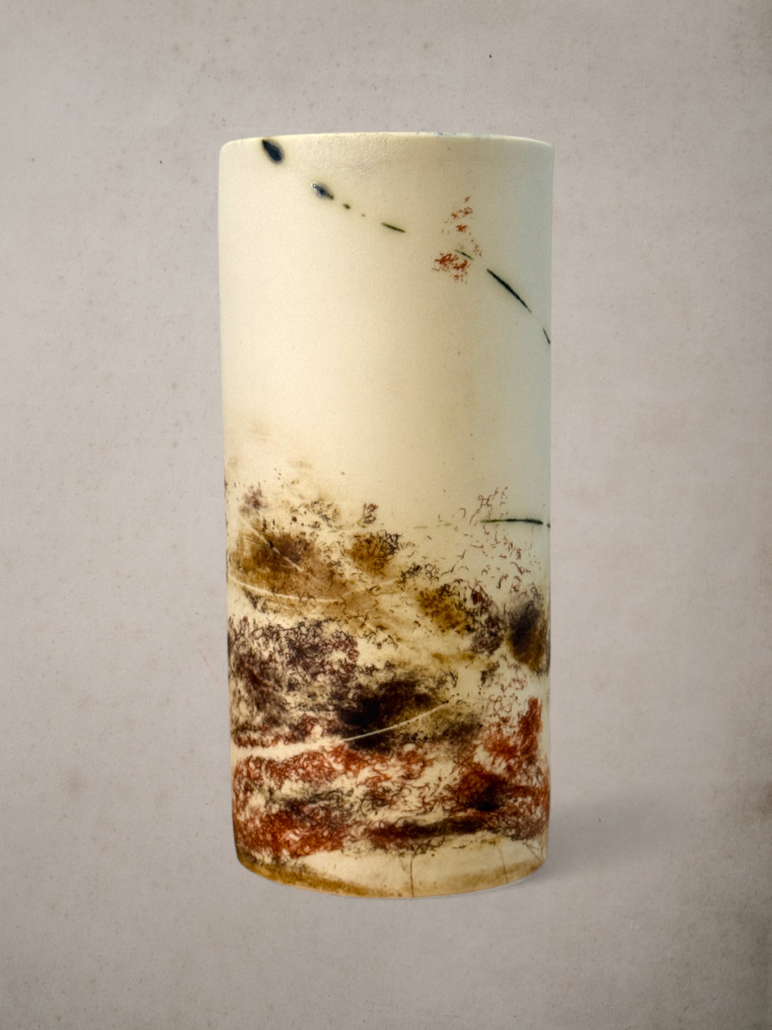 Handmade Porcelain Saggar-Fired Vase (7)