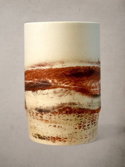 Handmade Porcelain Saggar-Fired Vases (Set 1)