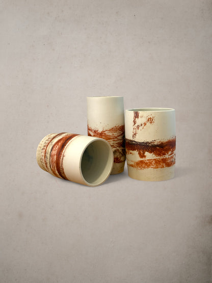 Handmade Porcelain Saggar-Fired Vases (Set 1)