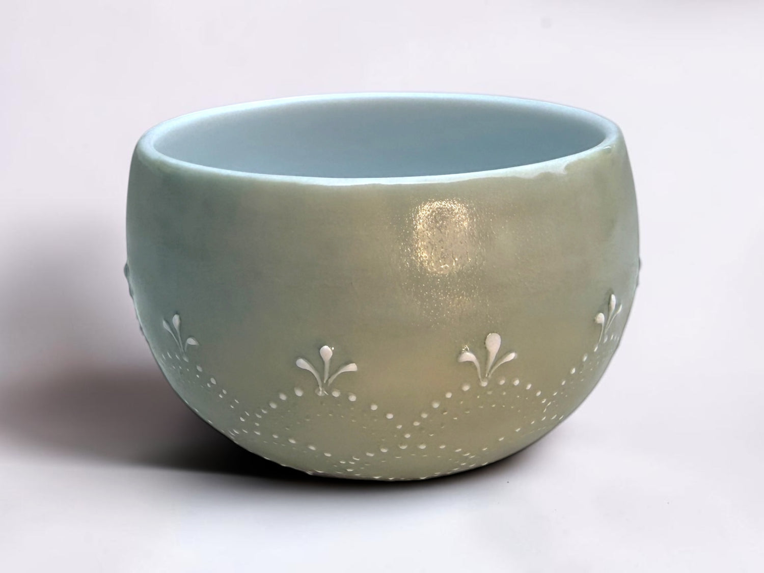Cacao Pottery sage sprig bowl