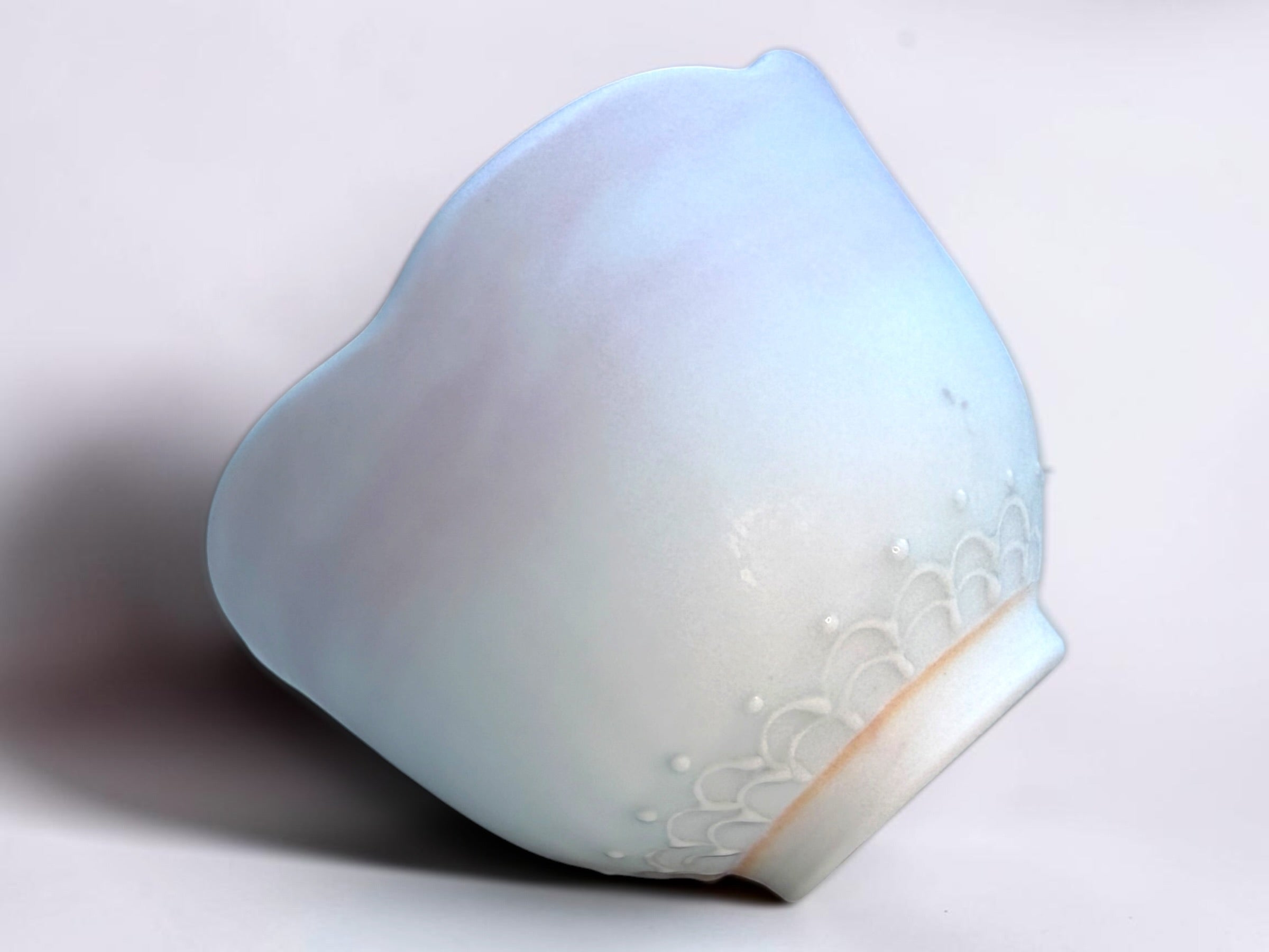 Cacao Pottery organic asymmetric lace bowl