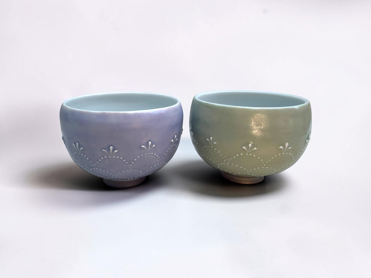 Cacao Pottery lavender sprig bowl